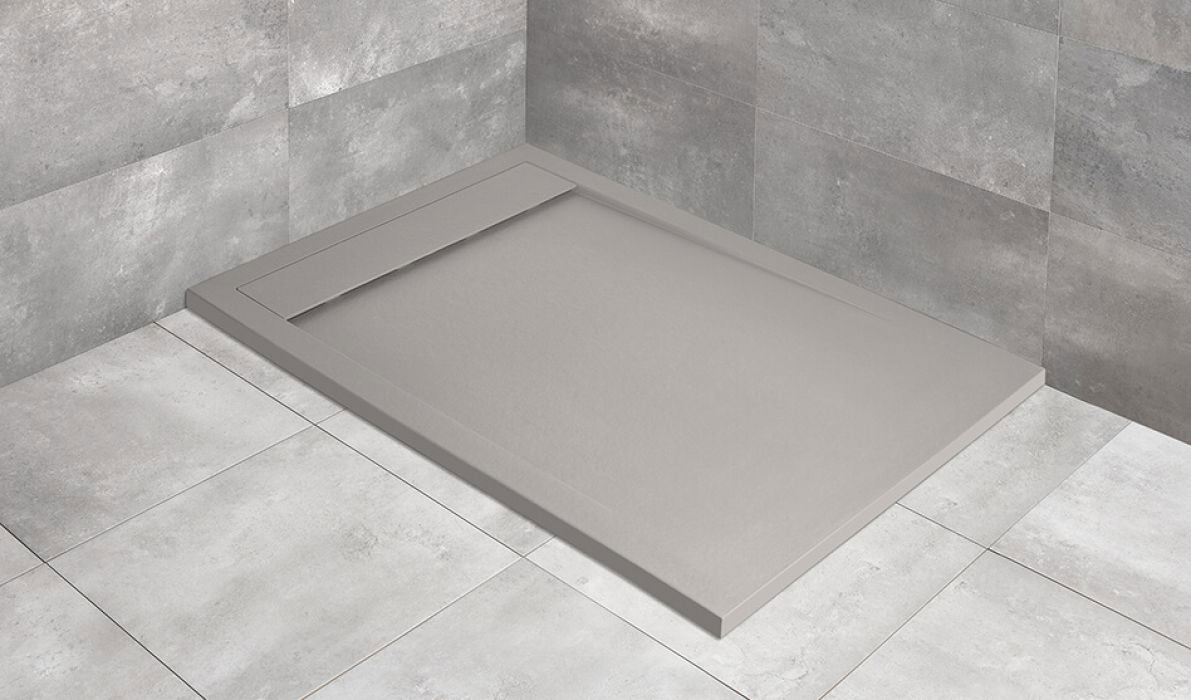 Radaway Teos F szögletes lapos cemento zuhanytálca 150x90