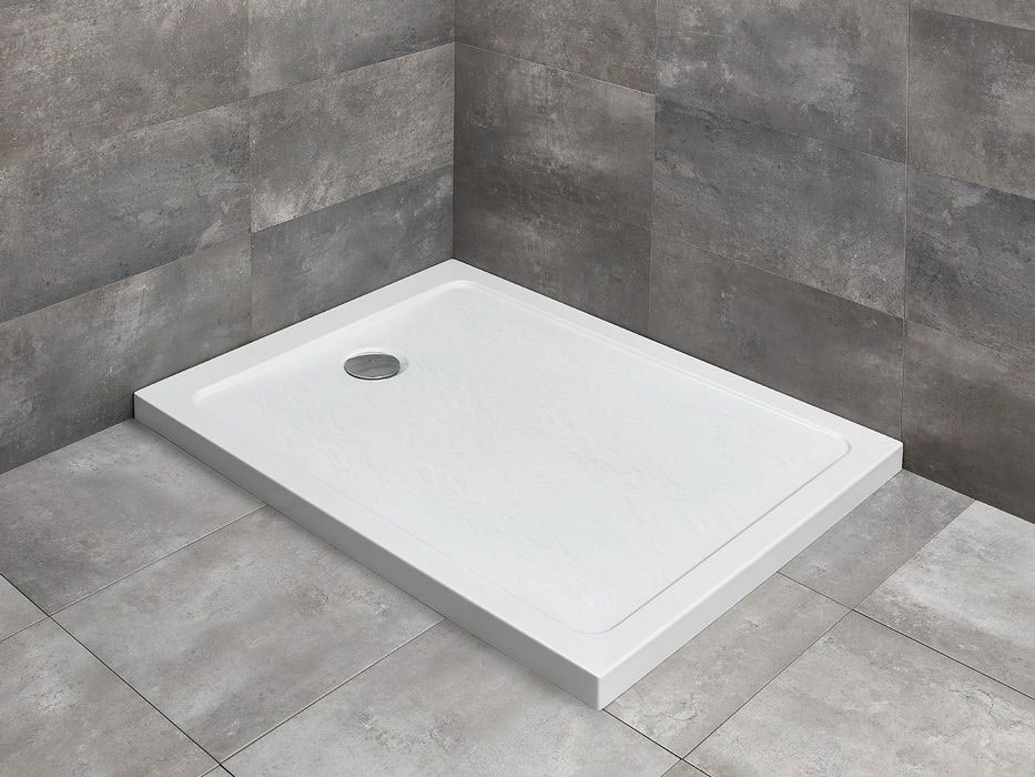 Radaway Doros Stone F szögletes lapos antracit zuhanytálca 100x80