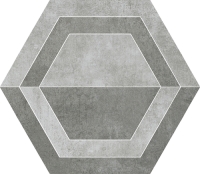 Paradyz padlódekor Paradyz Scratch Grys Hexagon B padlódekor