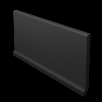 Paradyz Bazo Nero Monokolor Mat lábazati elem 9 x 30