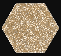 Paradyz Shiny Lines Gold Heksagon Inserto F dekorcsempe 19,8 x 17,1