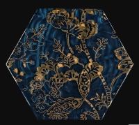 Paradyz Urban Colours Blue Inserto Szklane Heksagon C dekorcsempe 17,1 x 19,8