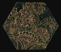 Paradyz Urban Colours Green Inserto Szklane Heksagon B dekorcsempe 17,1 x 19,8