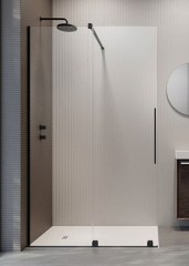 Radaway Furo Black Walk-in 110 jobb Walk-in zuhanyfal