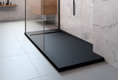 Radaway Teos F szögletes lapos fekete zuhanytálca 120x80