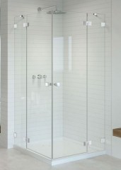 Radaway Essenza Pro White KDD 100 B átlátszó szögletes zuhanykabin