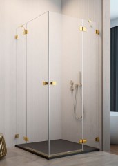 Radaway Essenza Pro Gold KDD 100 B átlátszó szögletes zuhanykabin