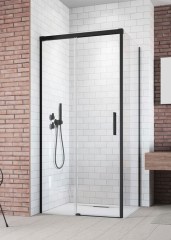 Radaway Idea Black KDJ 140 J átlátszó szögletes fekete zuhanykabin