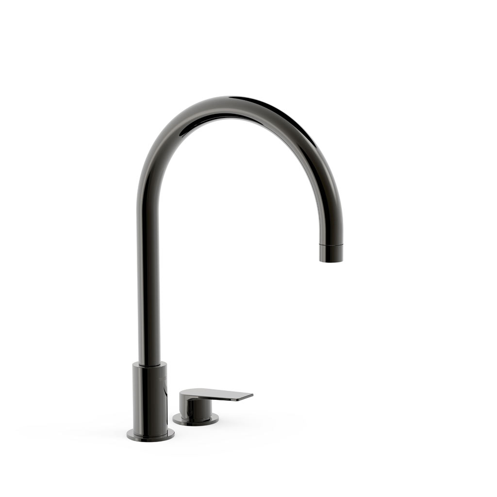 Tres Project-Tres peremre szerelhető, kétüléses mosdó csaptelep metallic black 21110501KM