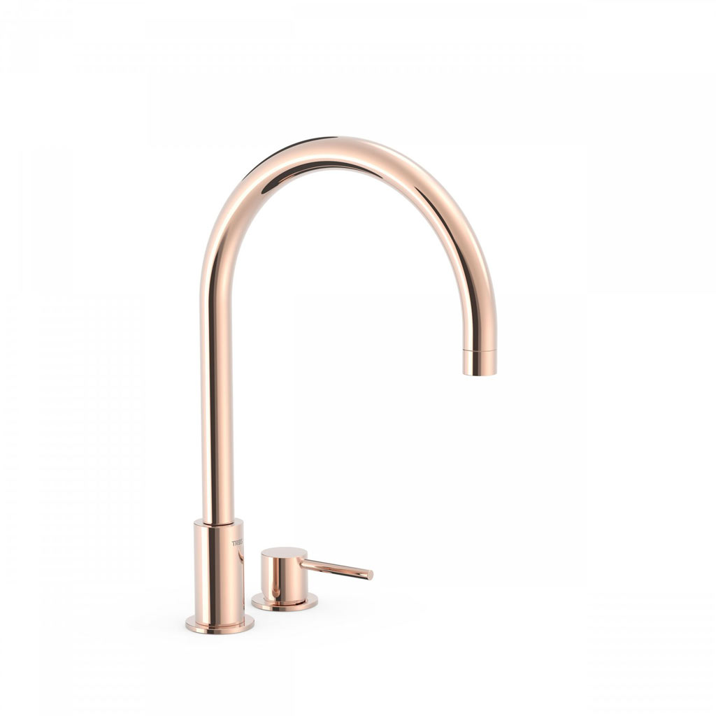 Tres Study Exclusive peremre szerelhető, 2 üléses mosdó csaptelep, rose gold 26110501OP