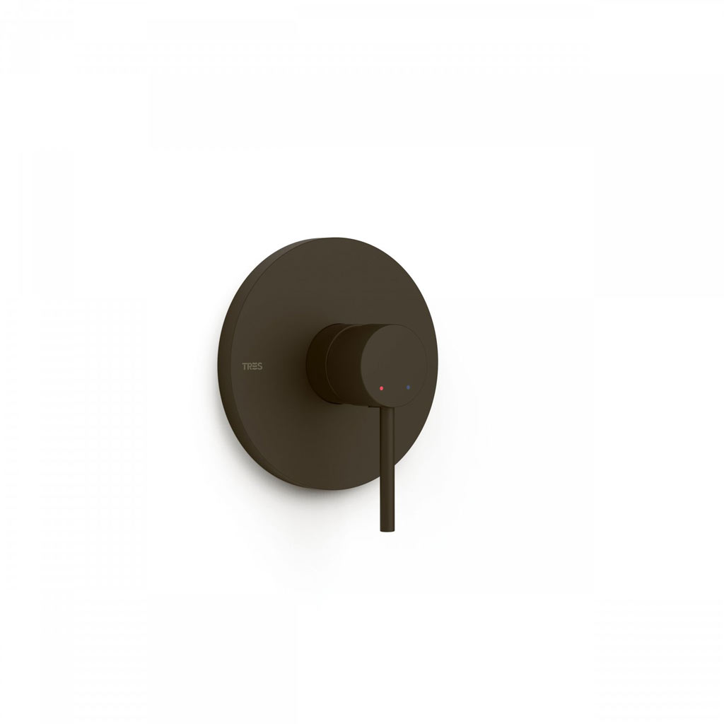 Tres Study Exclusive falba süllyesztett, egykaros csaptelep, black bronze 26227701KMB