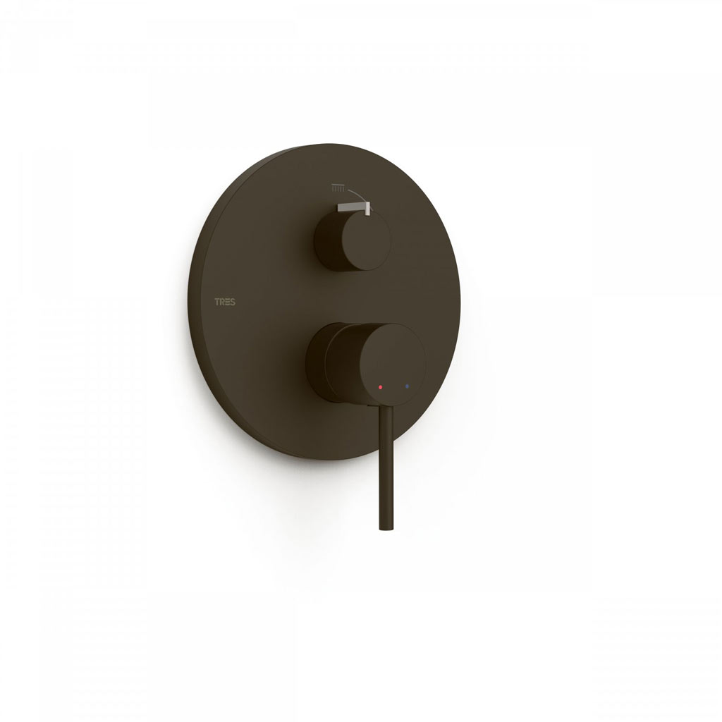 Tres Study Exclusive falba süllyesztett, egykaros csaptelep, black bronze 26228001KMB